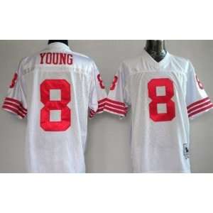 Steve Young #8 San Francisco 49ers Replica Throwback NFL Jersey White 