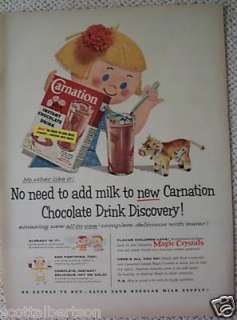 NO NEED TO ADD MILK TO NEW CARNATION CHOCOLATE DRINK DISCOVERY  MAGIC 