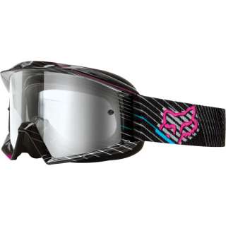 Fox Racing Main Goggles Geo Black Pinstripe with Clear Lens Motorcycle 