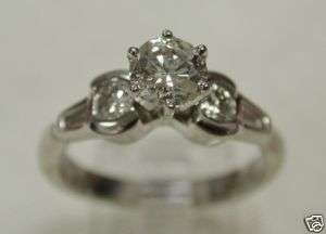 Platinum Solitaire Diamond Engagement ring FREE SIZING  