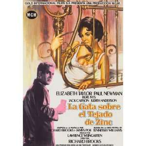  Cat On a Hot Tin Roof (1958) 27 x 40 Movie Poster Spanish 