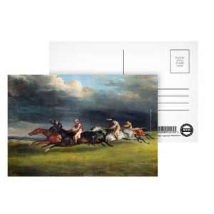 The Epsom Derby, 1821 (oil on canvas) by Theodore Gericault   Postcard 
