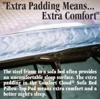 Comfort Cloud Sofa Bed Pillow Top Mattress Pad FULL  