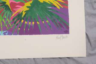 KEN HAWK Bright Tropical Resort Signed Litograph Print  