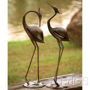 SPI Stylized Garden Heron Pair Sculptures  