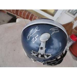 Troy Polamalu Signed Helmet   Ryan Clark Super Bowl 45   Autographed 
