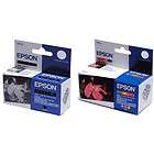 Pack New Genuine Epson T013 Black T014 Color Ink Cartridge T013201 