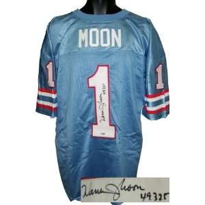 Warren Moon signed Houston Oilers Blue Prostyle Jersey 49325