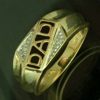 10K Yellow Gold Black Onyx DAD Ring  