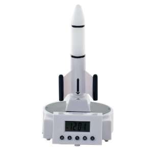   TGT Blast Off Rocket Launching Digital Alarm Clock 