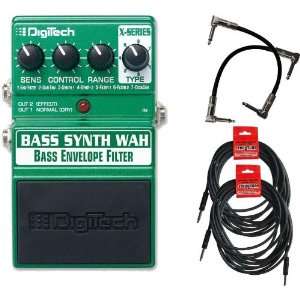 Digitech Bass Synth Wah Pedal with 4 Free Cables Musical 