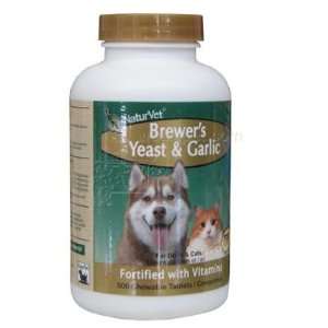  NaturVet Brewers Yeast/Garlic 500 Tab Dog and Cat 