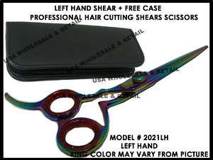 LEFT HAND LEFTY Hair Cutting Shears Scissor 21TLH CASE  
