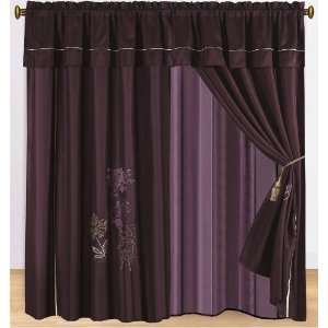   Curtain / Drapes / Panels with Valance and Attached Sheer Lining