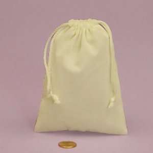  12 Pack Cream Drawstring Velour Bags 2 x 2.5 Everything 