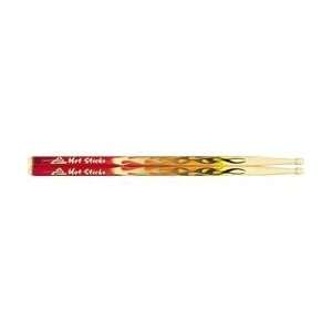  Hot Sticks ArtiSticks Wood Tip Drumsticks Red Flame 5A 