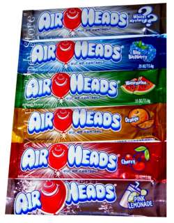 AIRHEADS CANDY   AIR HEADS TAFFY BARS LOT OF 6 FLAVORS  