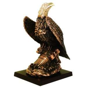  Eagle Large Statue   Copper & Platinum Finish