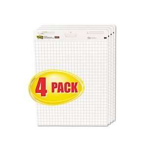   Easel Pads, Quad Rule, 25 x 30, White, 4 30 Sheet Pads/Cart Home