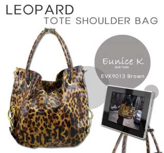 NWT Leather leopard Hobo Satchel Tote Shoulder Handbag  