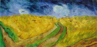 Wheat Field Under Threatening Skies, V. van Gogh, Repo  