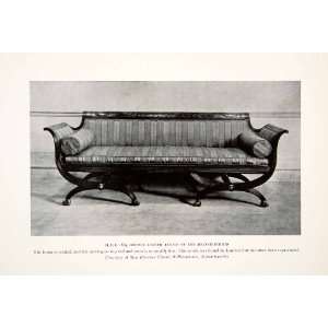 1939 Print Double Xstool Couch Sofa London England Furniture Pillow 
