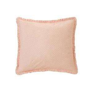 Pink Polka dot Euro Pillow case cover 2 Pcs Set