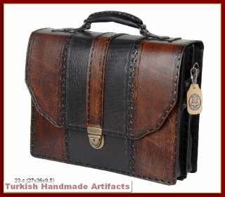 HANDMADE Leather Bag Briefcase Shoulder Attache 23 C  