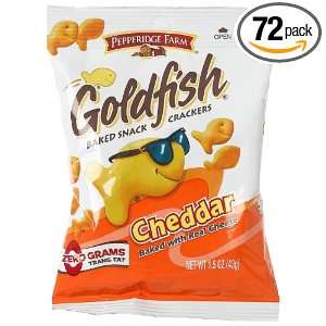 Pepperidge Farm Cheddar Goldfish Crackers, 1.5 Ounce Single Serve 