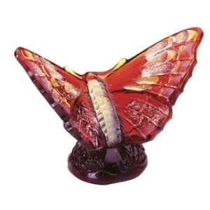  Fenton 3 Ruby Red Glass Handpainted Butterfly Everything 