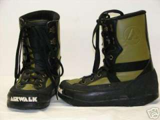 Air Walk Mens Snowboarding Boots Size 8 Green Used  