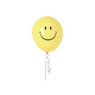 12) Smile Face 11 Latex Balloons Yellow
