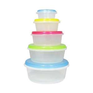 Piece Plastic Food Container Set   5 Plastic Nested Storage Containers 