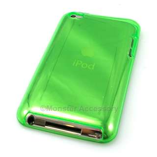 Green Soft Gel Candy Case Cover Apple iPod Touch 4 4th  