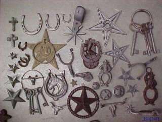 lot of 10 rustic STAR Nails 2 cast iron Western Decor  