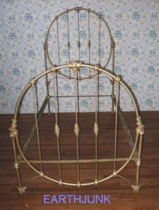 Vintage Victorian Circular Romantic Wrought Iron Twin Bed  