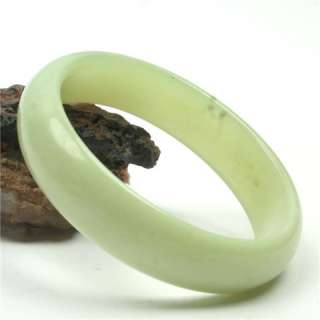 Big Flat Light Green Glittering Jade Bangle Bracelet 65mm/2.56  
