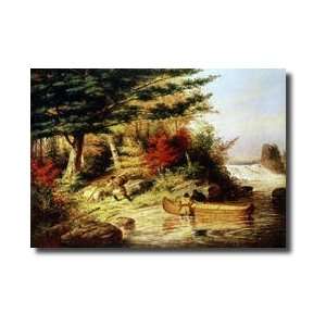 Indians Transporting Furs Through The Canadian Wilderness 1858 Giclee 