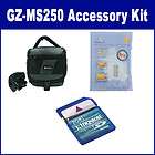 JVC GZ MS250 camcorder Accessory Kit By Synergy, Memory Card, Case