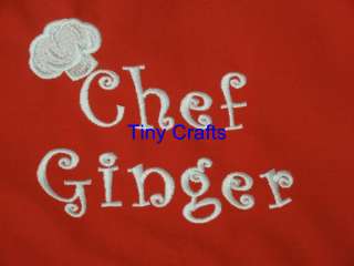 Personalized Kid Med Apron   15x20   16 colors YOU Choose name color 