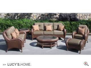6pcs Outdoor Rattan Wicker Sofa Lovely Set Kingstone  