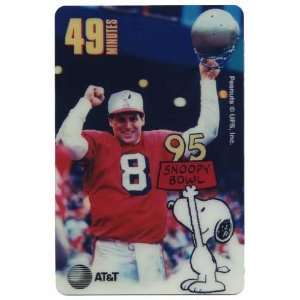 Snoopy Collectible Phone Card 49m 1995 Snoopy Bowl Football / Steve 