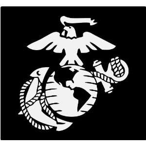  Marine Corps   Eagle Globe & Anchor WHITE USMC Car Decal 