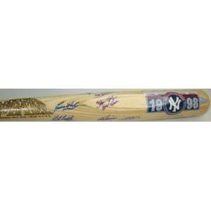  1998 W.S.Champs 19 BRONX BOMBERS SIGNED Cooperstown Bat 