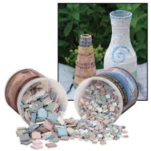   Stone Mosaic Tiles   3/8 Inch   2 Lbs   Assortment of 12 Colors
