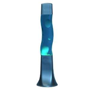  Groovy Swivel Shape Lava Lamps   16.25 Tall   White Wax With blue 