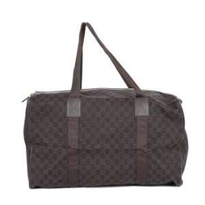  Gucci Monogram Large Collapsible Carry On Duffel   Brown 