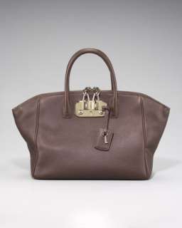 Zip Top Leather Handbag  