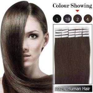  18 Remy Seamless Tape Human Hair Extensions 50g 20pcs #2 Beauty
