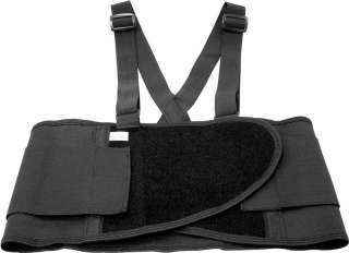 BACK BRACE SUPPORT WEIGHT LIFTING BELT w/ SUSPENDERS  